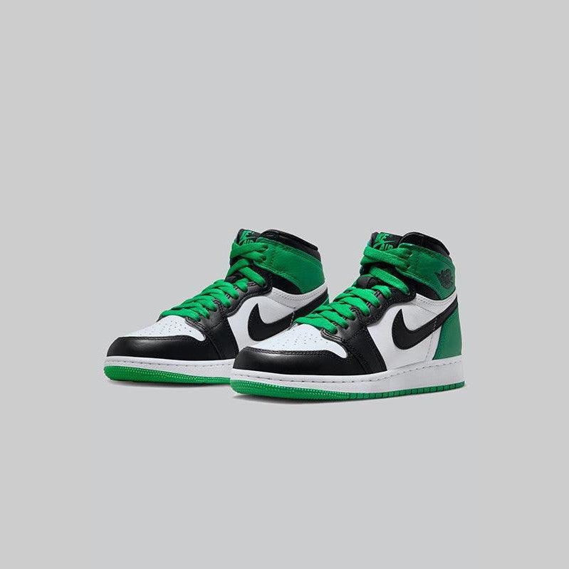 Air Jordan 1 Retro High OG "Lucky Green" (Grade School) - LOADED