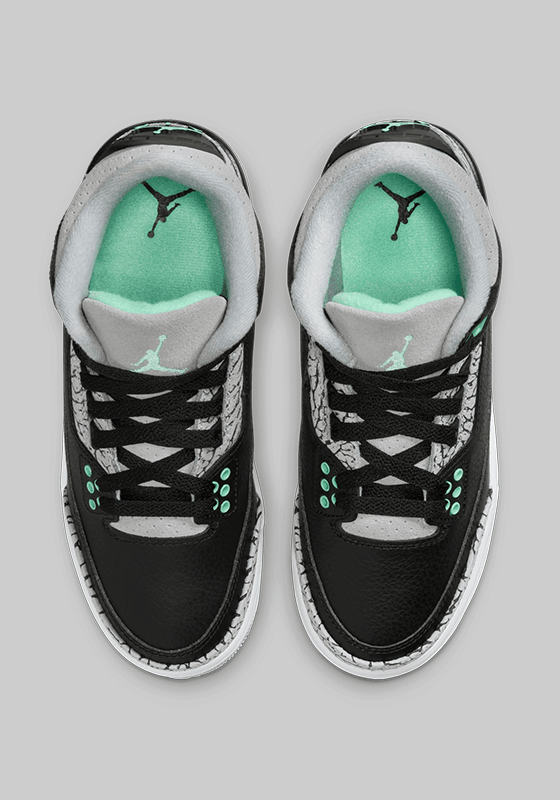 Air Jordan 3 Retro "Green Glow" (Grade School) - LOADED