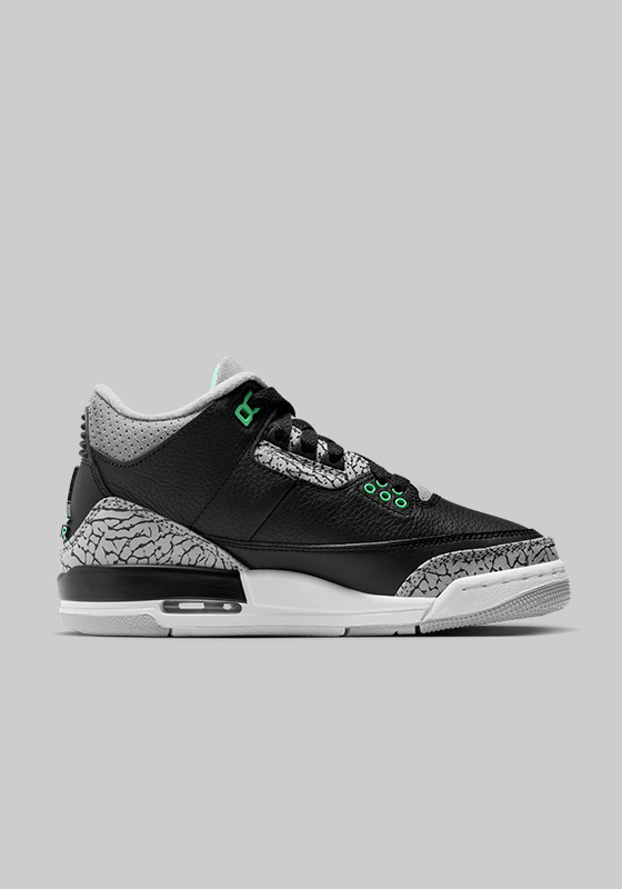 Air Jordan 3 Retro "Green Glow" (Grade School) - LOADED