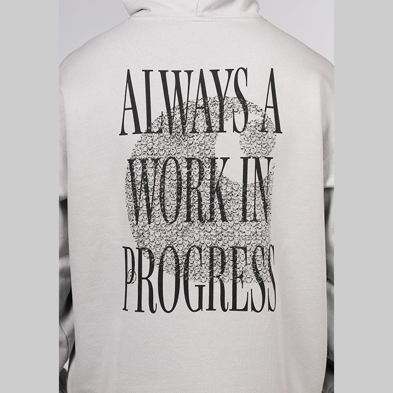 Always a WIP Hooded Sweat - Sonic Silver Stone Washed - LOADED