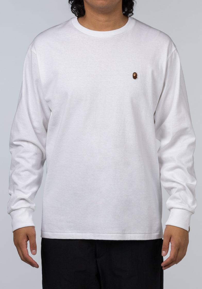 Ape Head One Point Long Sleeve - White - LOADED