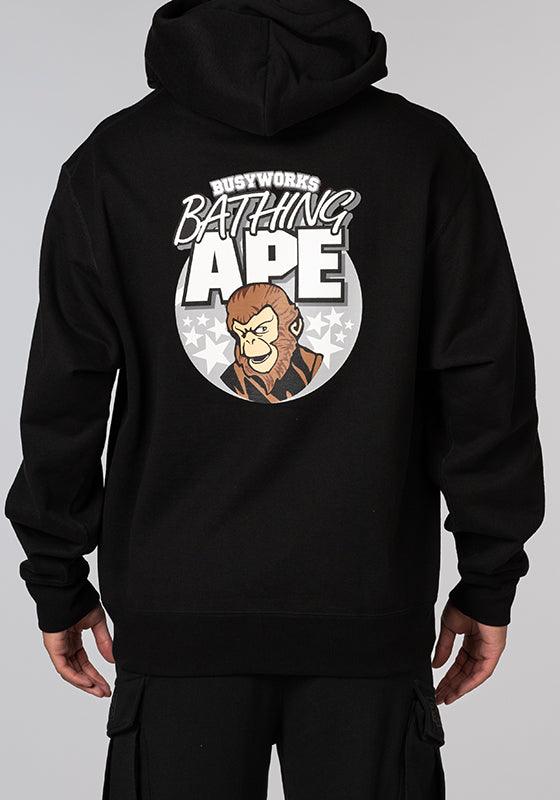Ape Relaxed Fit Hoodie - Black - LOADED