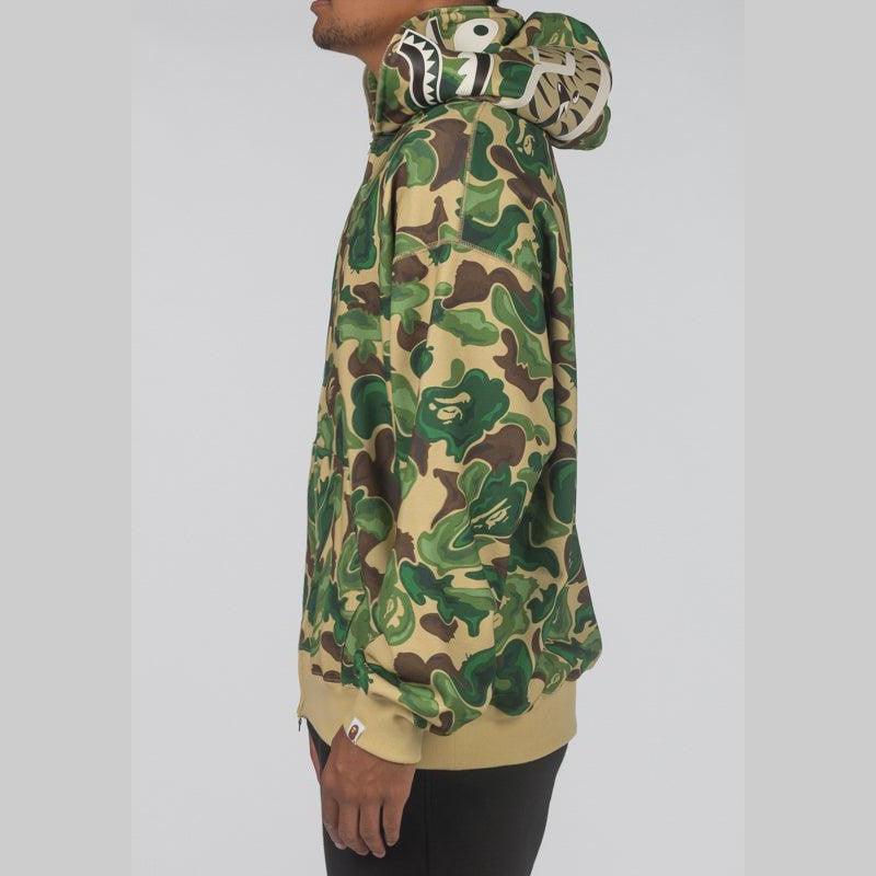 Bape Art Camo Shark Hoodie - Green - LOADED