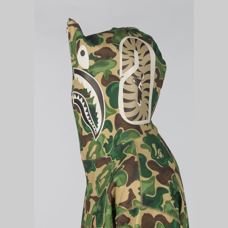 Bape Art Camo Shark Hoodie - Green - LOADED