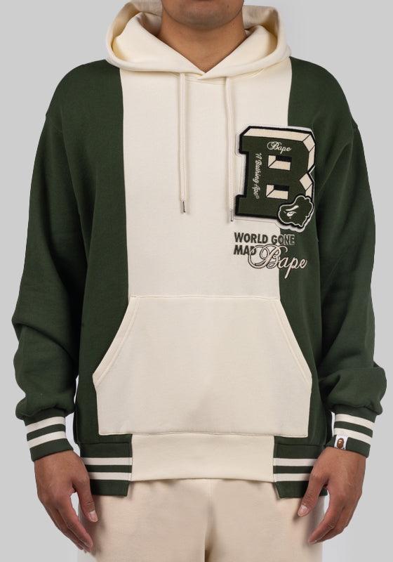 Bape Badges Colour Blocking Hoodie - Ivory - LOADED