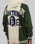 Bape Badges Colour Blocking Hoodie - Ivory - LOADED