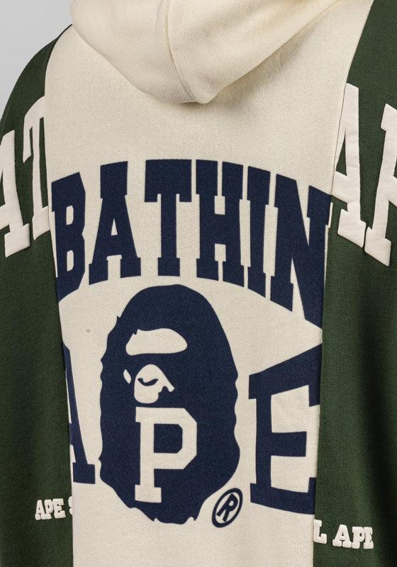 Bape Badges Colour Blocking Hoodie - Ivory - LOADED