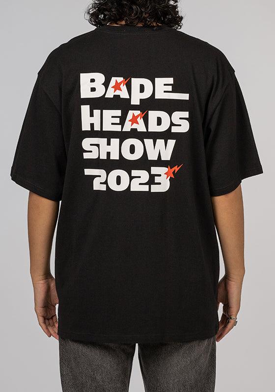 BAPE Cloud Head Monogram Busy Works Tee Black