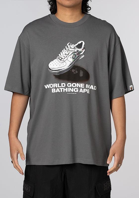 Bape Shoes Graphic T-Shirt - Grey - LOADED