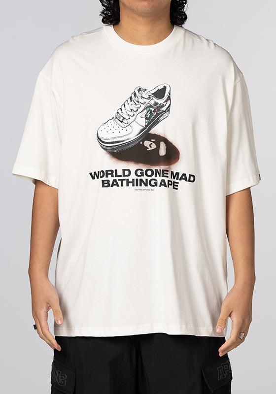 Bape Shoes Graphic T-Shirt - Ivory - LOADED