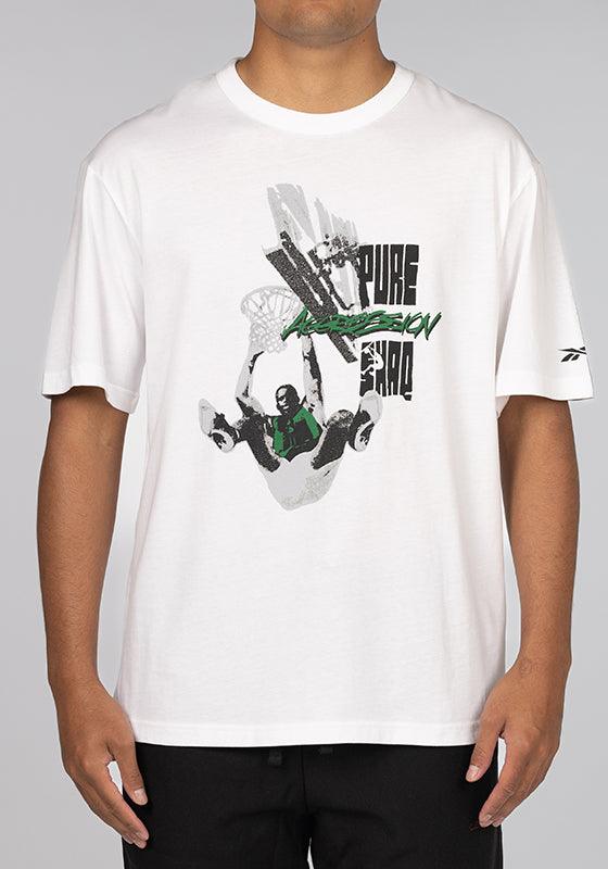 Basketball Shaq Graphic T-Shirt - White - LOADED