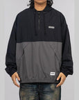 Bicolor Anorak Jacket - Black - LOADED