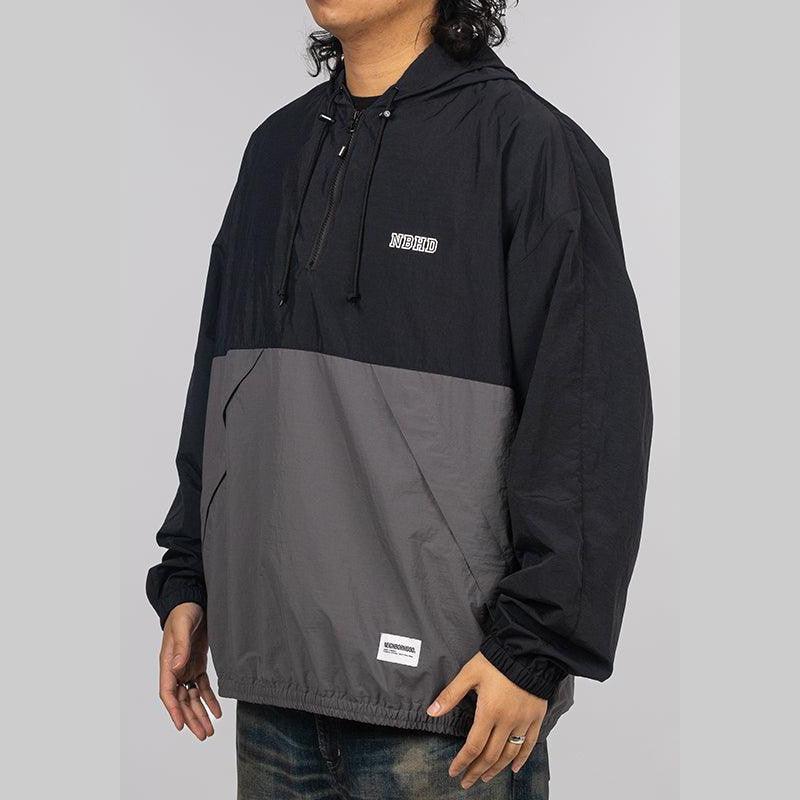 Bicolor Anorak Jacket - Black - LOADED