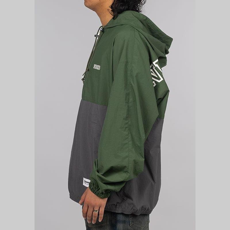 Bicolor Anorak Jacket - Green - LOADED