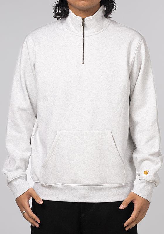 Chase Neck Zip Sweat - Ash Heather/Gold - LOADED
