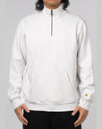 Chase Neck Zip Sweat - Ash Heather/Gold - LOADED