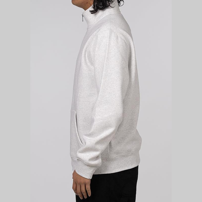 Chase Neck Zip Sweat - Ash Heather/Gold - LOADED