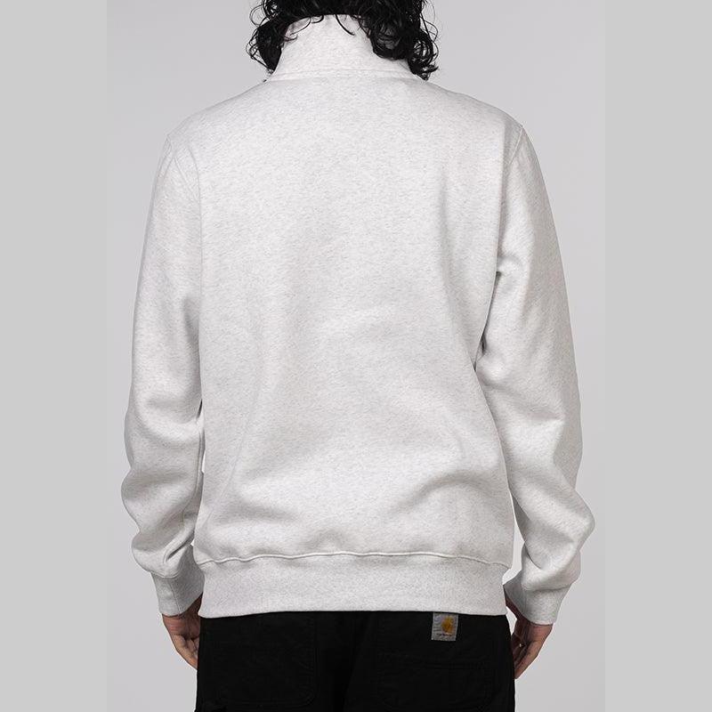 Chase Neck Zip Sweat - Ash Heather/Gold - LOADED