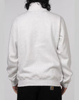 Chase Neck Zip Sweat - Ash Heather/Gold - LOADED