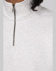 Chase Neck Zip Sweat - Ash Heather/Gold - LOADED