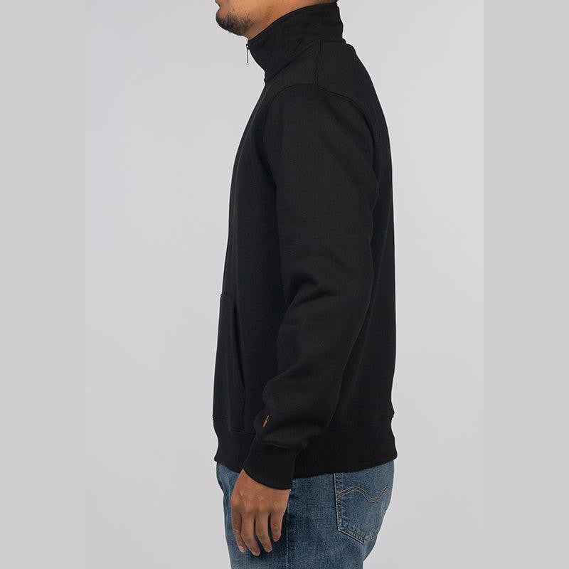 Chase Neck Zip Sweat - Black/Gold - LOADED