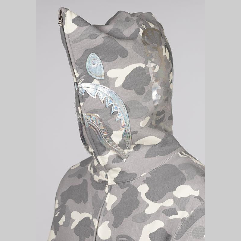 City Camo Shark Full Zip Hoodie - Grey - LOADED