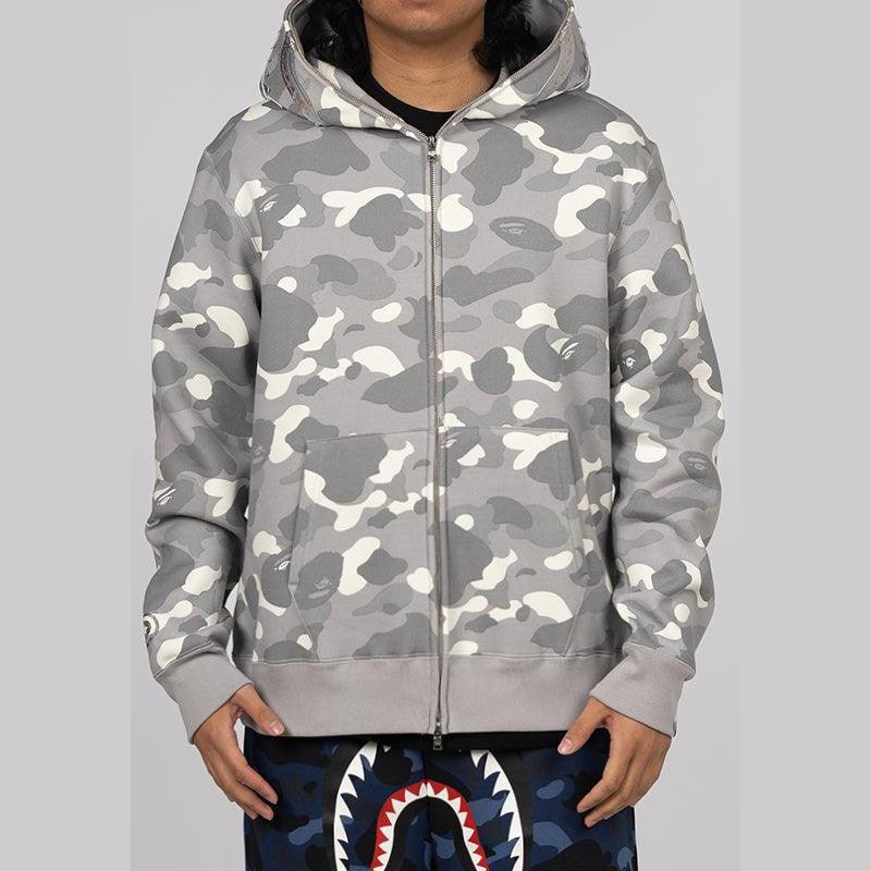 City Camo Shark Full Zip Hoodie - Grey - LOADED