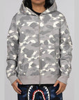 City Camo Shark Full Zip Hoodie - Grey - LOADED