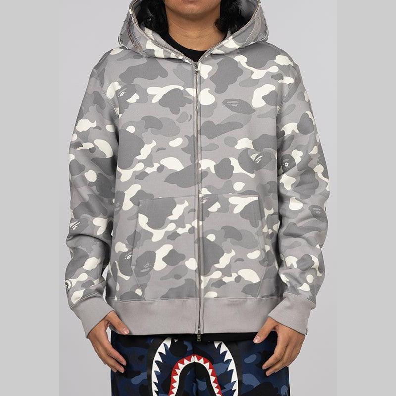 City Camo Shark Full Zip Hoodie - Grey - LOADED