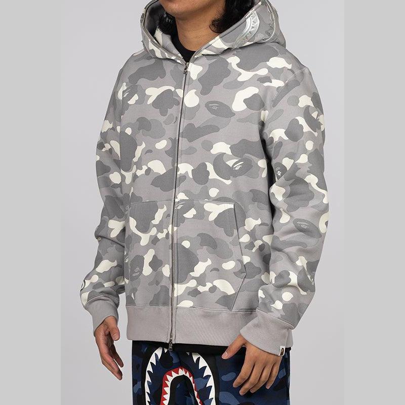 City Camo Shark Full Zip Hoodie - Grey - LOADED