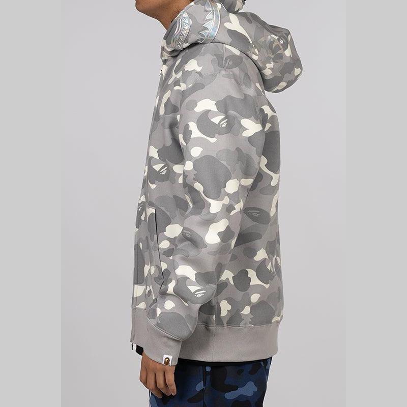 City Camo Shark Full Zip Hoodie - Grey - LOADED