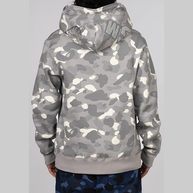 City Camo Shark Full Zip Hoodie - Grey – LOADED