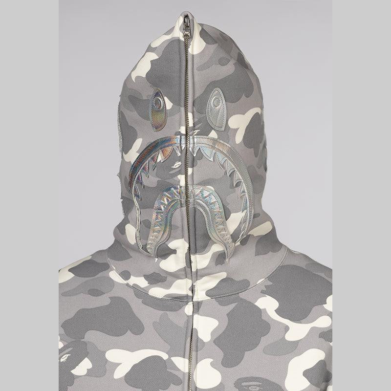 City Camo Shark Full Zip Hoodie - Grey - LOADED