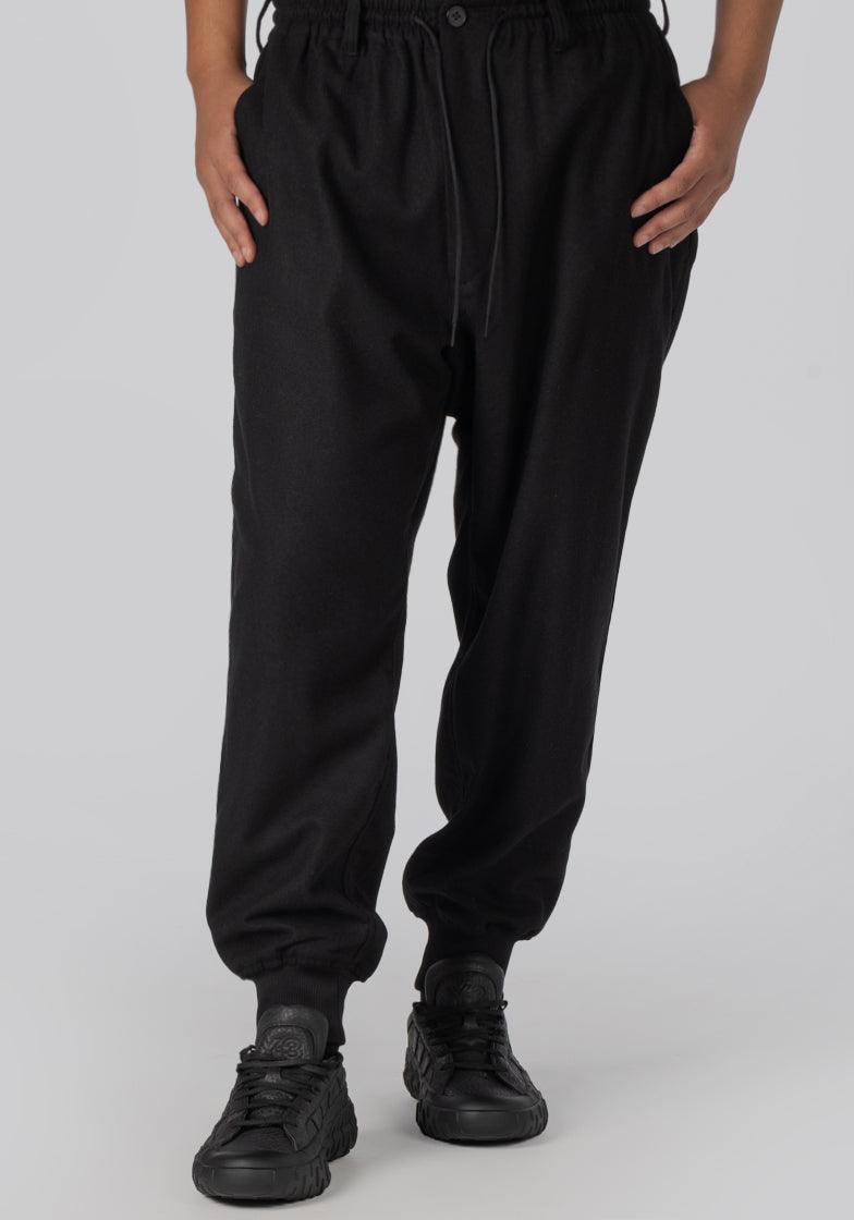 Classic Wool Flannel Cuffed Pant - Black - LOADED