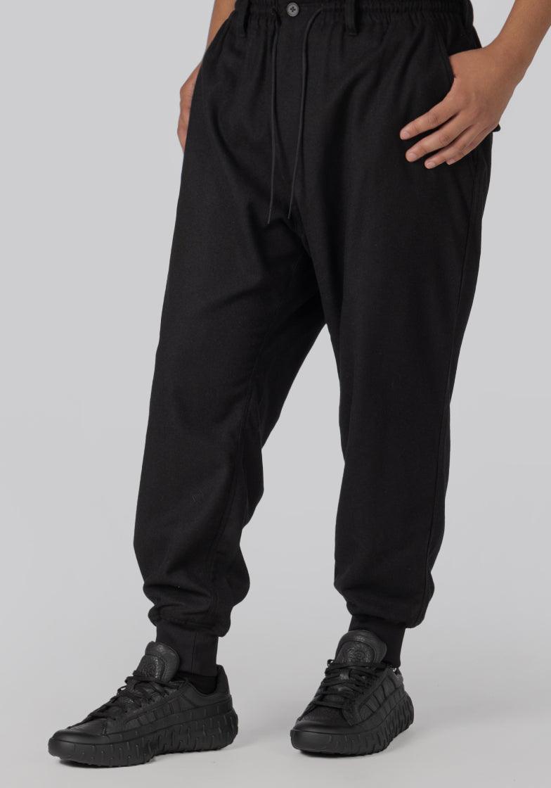 Classic Wool Flannel Cuffed Pant - Black - LOADED