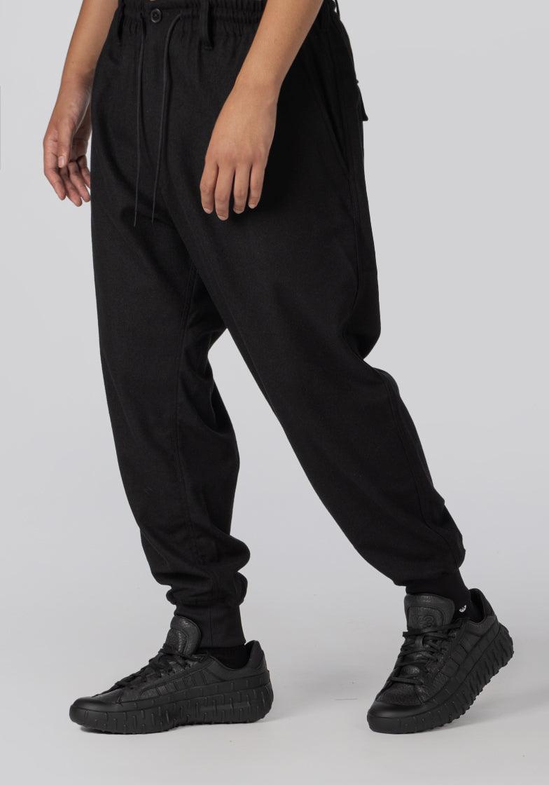 Classic Wool Flannel Cuffed Pant - Black - LOADED