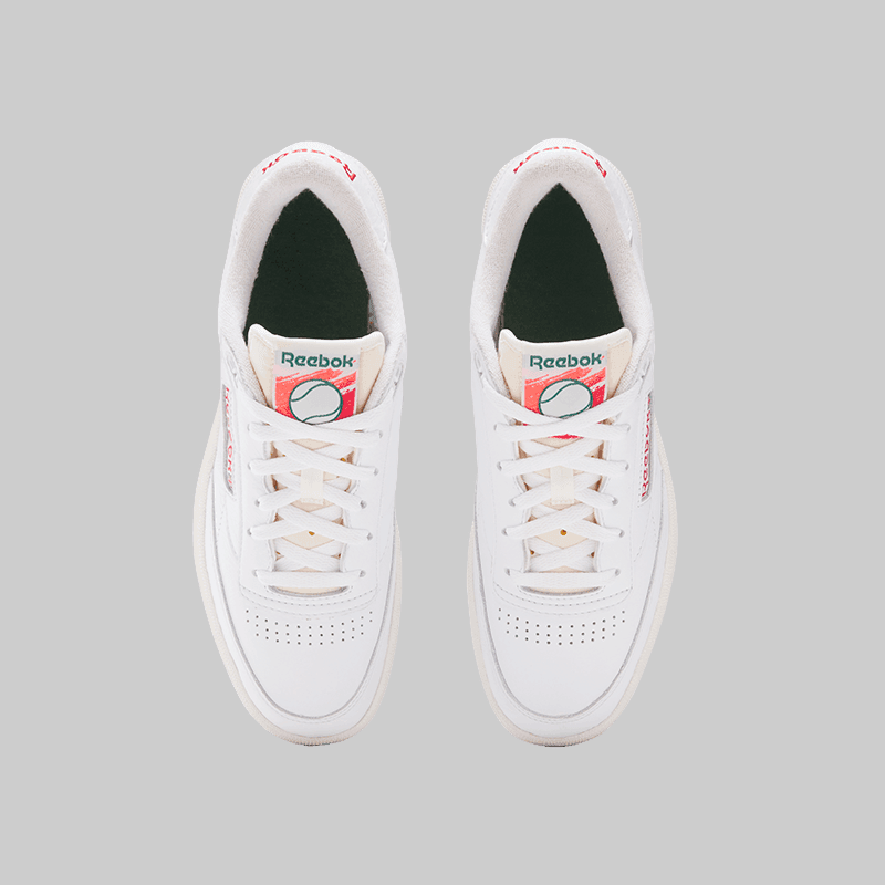 Club C 85 Vintage - White/Chalk/Red - LOADED