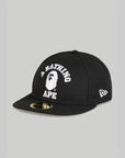 College New Era 59Fifty Low Profile Cap - Black - LOADED