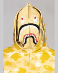 Colour Camo Double Shark Full Zip Hoodie - Yellow - LOADED