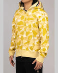 Colour Camo Double Shark Full Zip Hoodie - Yellow - LOADED