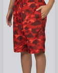 Colour Camo Shark Reversible Short - Red - LOADED