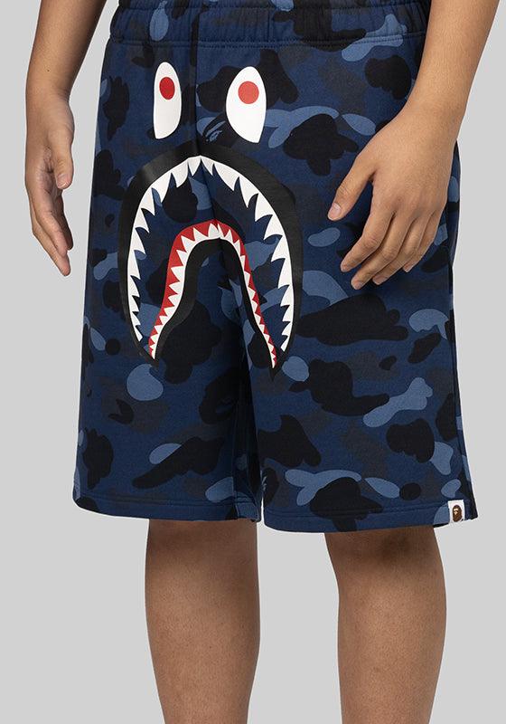 Colour Camo Shark Sweat Short - Navy - LOADED