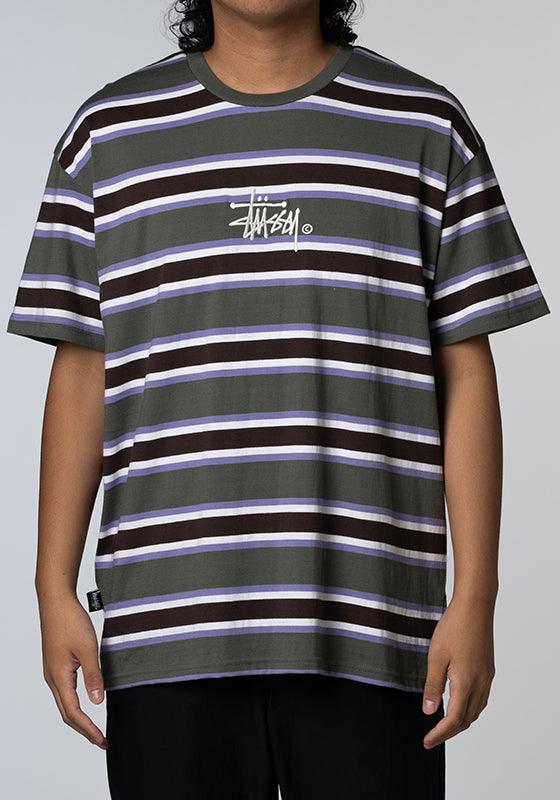 Copyright Stripe T-Shirt - Fern Green - LOADED