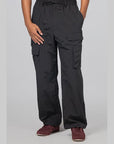 Crinkle Nylon Pant - Black - LOADED