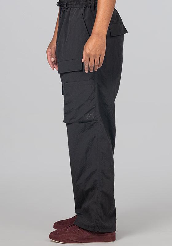 Crinkle Nylon Pant - Black - LOADED