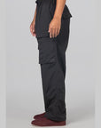 Crinkle Nylon Pant - Black - LOADED