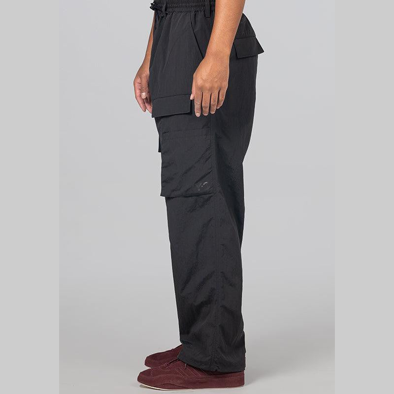 Crinkle Nylon Pant - Black - LOADED