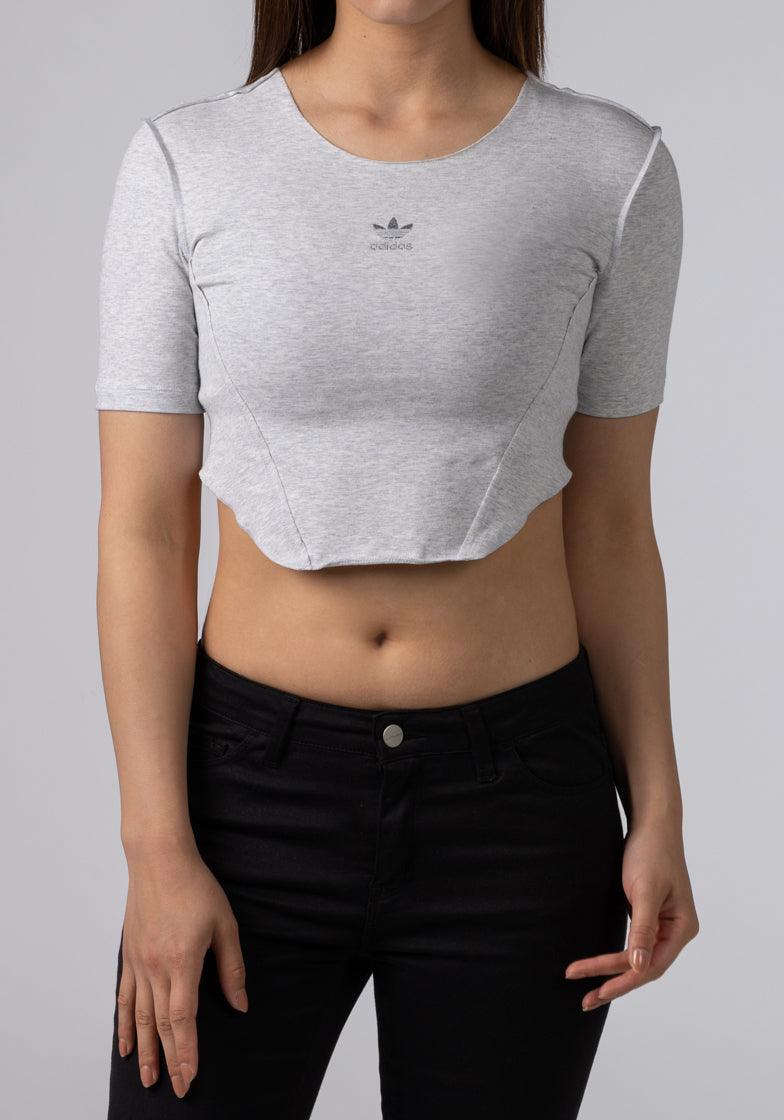 Cropped T-Shirt - Light Grey Heather - LOADED