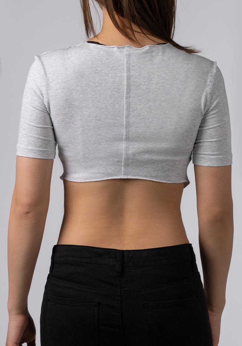 Cropped T-Shirt - Light Grey Heather - LOADED