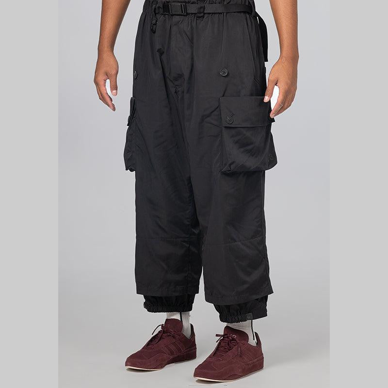 Cuffed Twill Pant - Black - LOADED